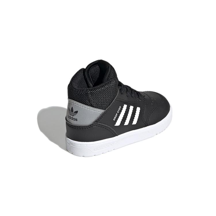 Adidas Originals Drop Step 360 I Comfortable Abrasion Resistant Mid top Toddler Shoes Black White Infant And Toddler FV7551
