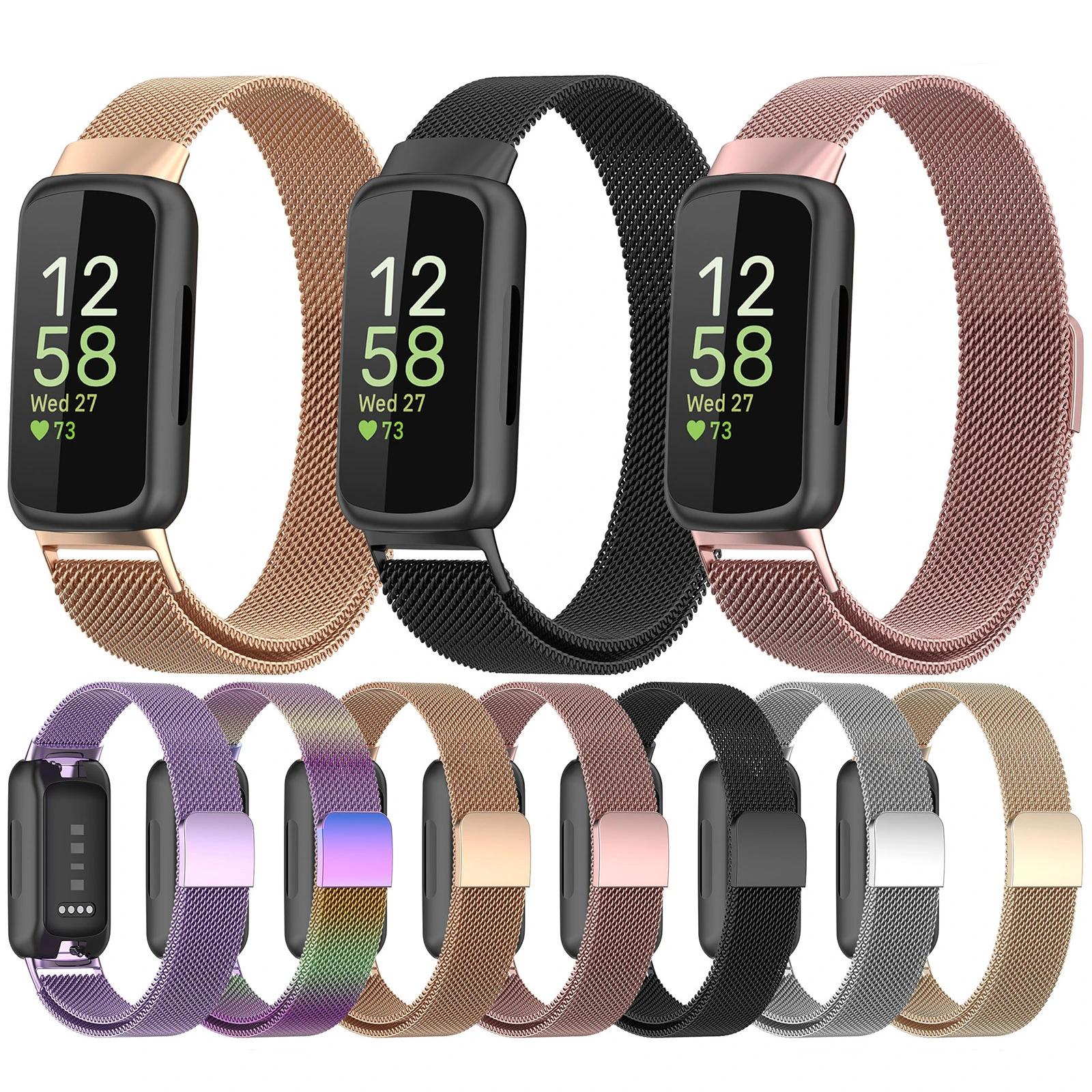 

1pc Men Women Sports Leisure Watch Strap for Fitbit Inspire 3 Milan Stainless Steel Smartwatch Accessories s for fitbit inspire3
