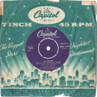 7inch Record FRANK SINATRA - All The Way / Chicago 45CL14800 Capitol Records 1957 UK Jazz Used