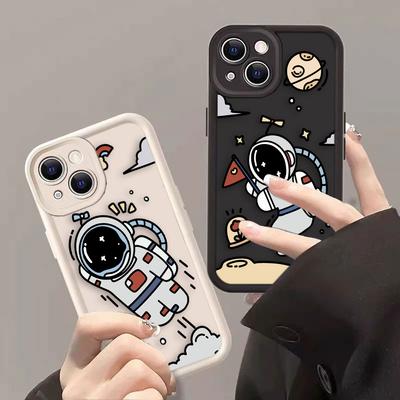 Süße Cartoon Weltraum Astronaut Handyhülle Für Samsung Galaxy A03S A04 A04E A04S A05S A11 A12 A15 A22 F12 M12 M22 Hülle Funda Schale