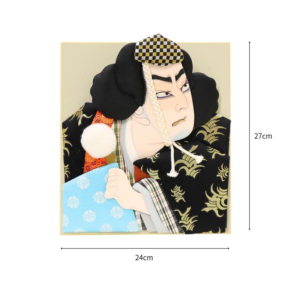 Oshie Shikishi decoration Benkei Kabuki 27cm x 24cm (pressed picture)