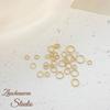 18K Gold Plated Copper Jump Ring - Color Retention, Welded, Closed, Single Loop for DIY Jewelry Accessories