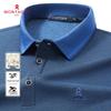 MONTAGUT Men's Silk Blend Casual Long-Sleeve Polo Shirt