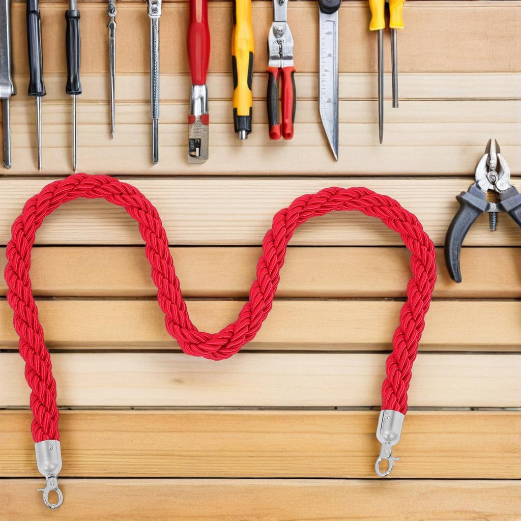 1.5M Queue Stanchion Barrier Rope Tightly Braided Weather-Resistant Crowd Control Rope For Hotels Airports Theaters Safety