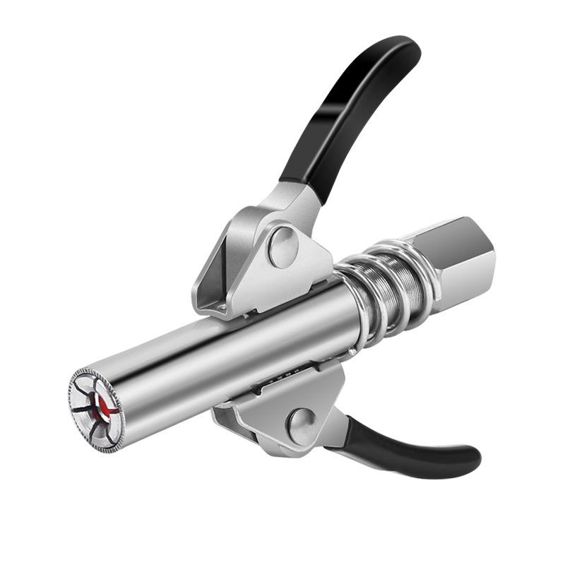 High-Pressure Self-Locking Grease Gun Nozzle with Pliers-Type Head