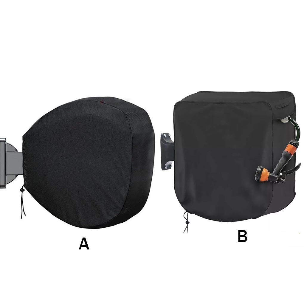 Black Oxford Cloth Garden Hose Reel Cover – Waterproof And Lightweight Rain Snow