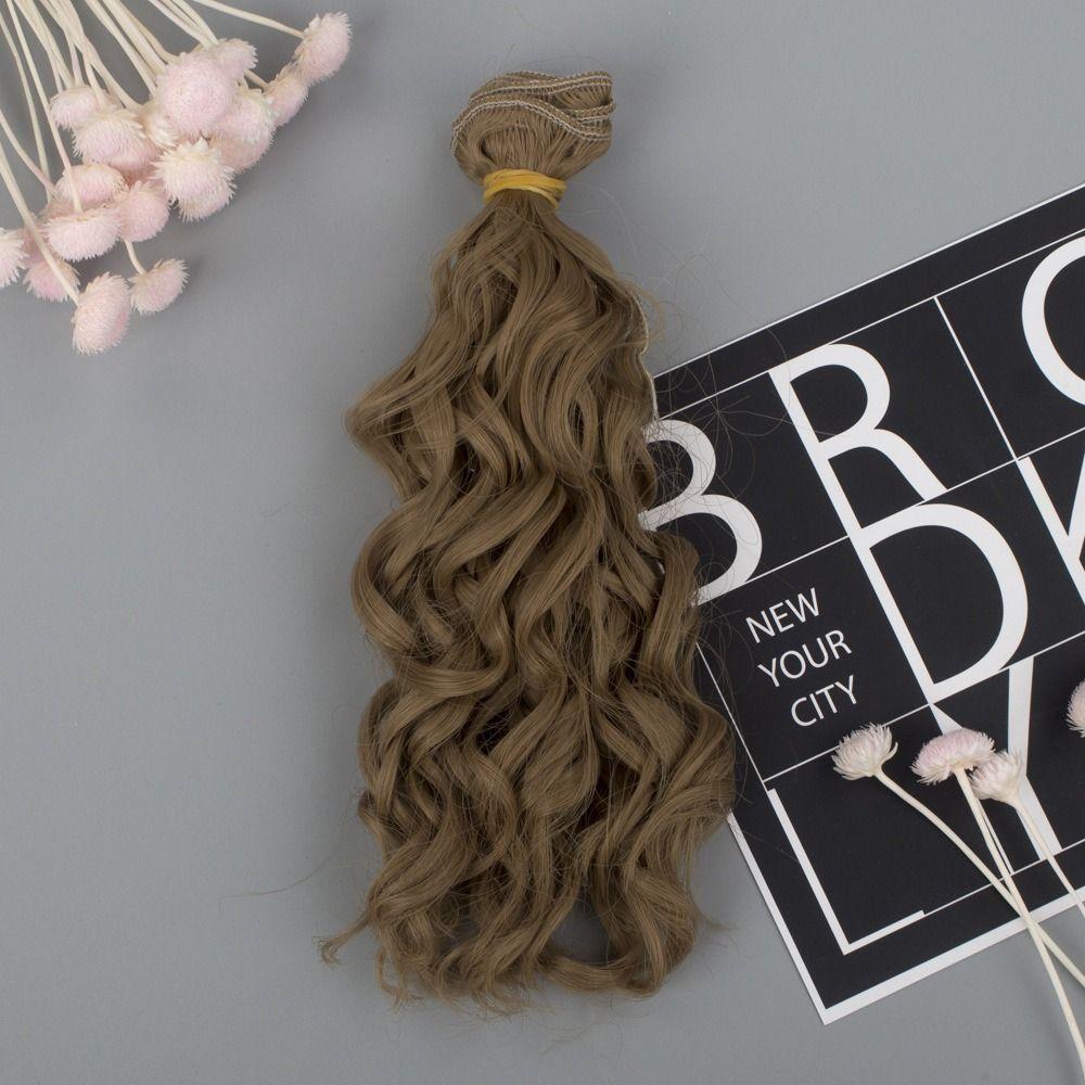 Hochtemperatur 15*100cm 1/3 1/4 1/6 Puppe Puppenhaar Puppenhaar Perücke Puppe Lockenperücken Puppenperücke