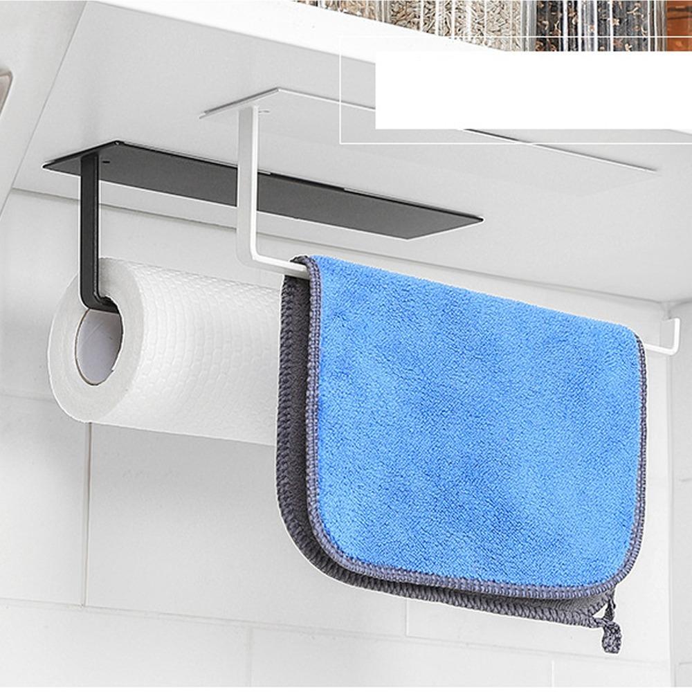

Wall Mounted Paper Towel Roll Rack Black White Towel Bar Rack Paper Towel Holder Under Cabinet белый