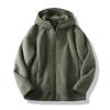 Men's Autumn/Winter Fleece Jacket Youth Hoodie Solid Casual Jacket
