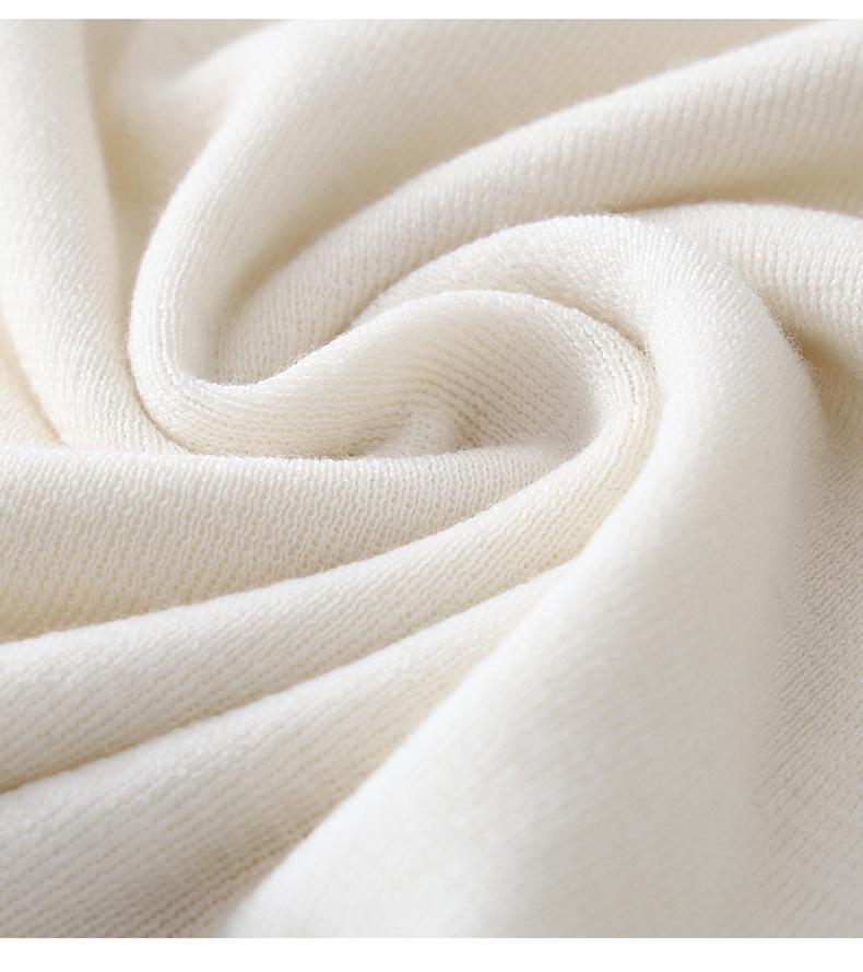 2026 Spring/Summer V-neck Yangzi Gauze Pure Wool Knitwear: Korean-Style Women's Comfort Base Layer Top