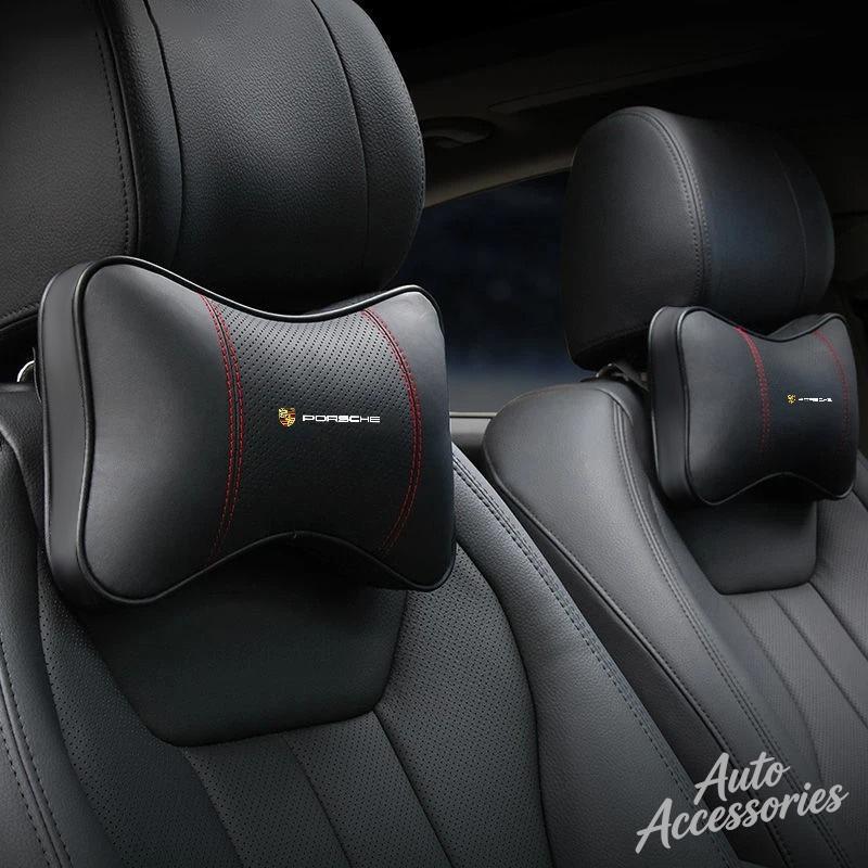 Btmaw3 Autositz Kopfstütze Sicherheitsgurt Schutzhülle Schulterschutz für Porsche Cayenne Panamera Macan Taycan Boxster Cayman