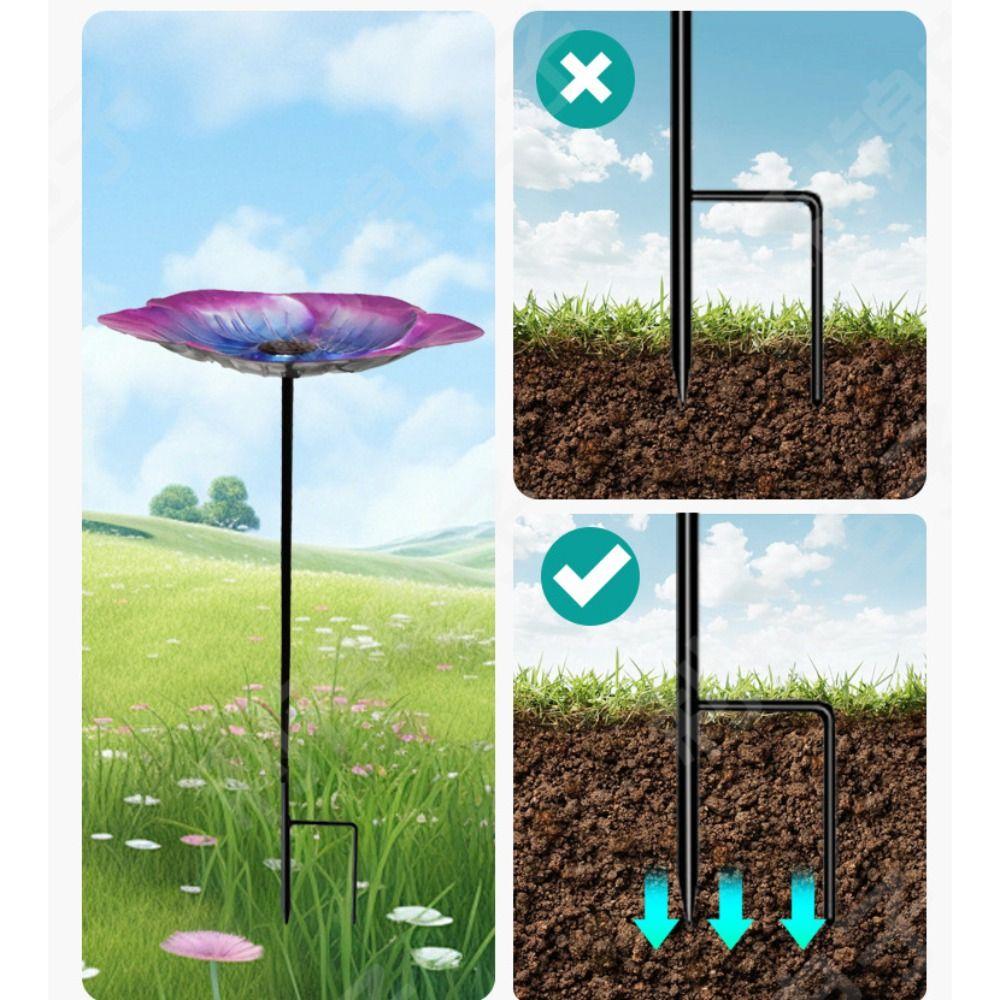 Iron Bird Feeder Plugin Large Capacity Bird Water Bowl Bird Feeding Dish  Outside Patio