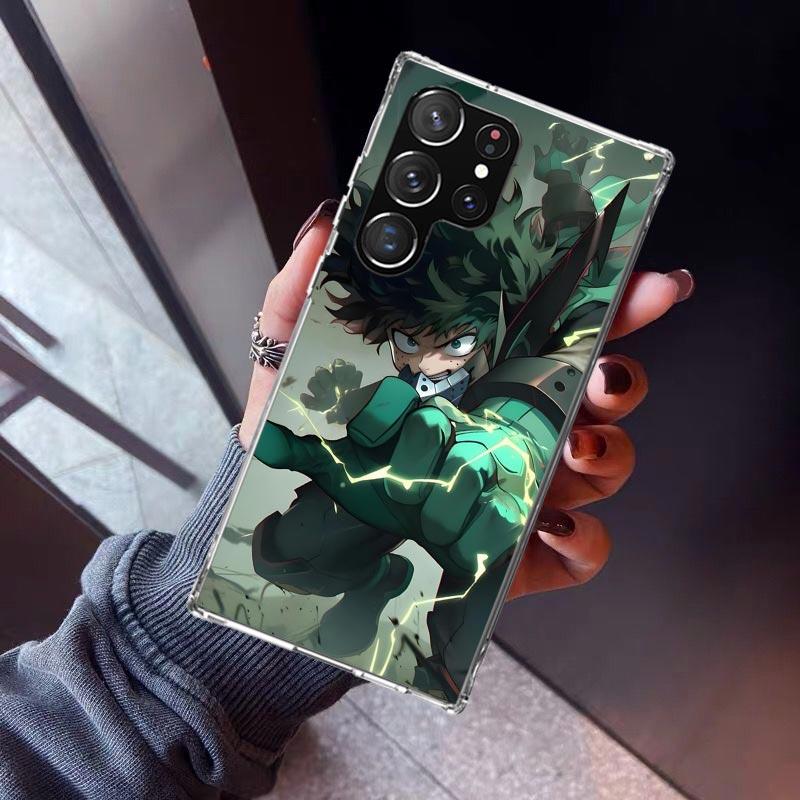 Midoriya Izuku Deku MHA My Hero Phone Case For Samsung Galaxy S26 S25 Edge S24 S23 Ultra S22 Plus S21 S20 FE Soft TPU Back Cover