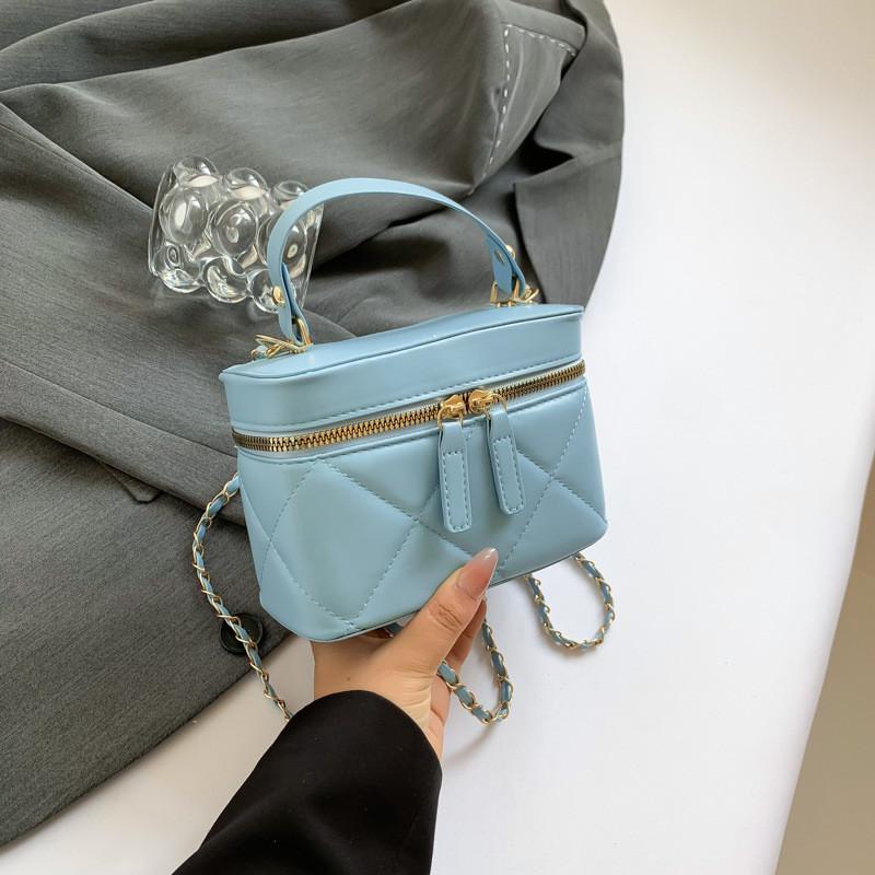 

Stylish Pu Leather Bucket Bag For Women 2024 Summer Fashion Shoulder Bag синій