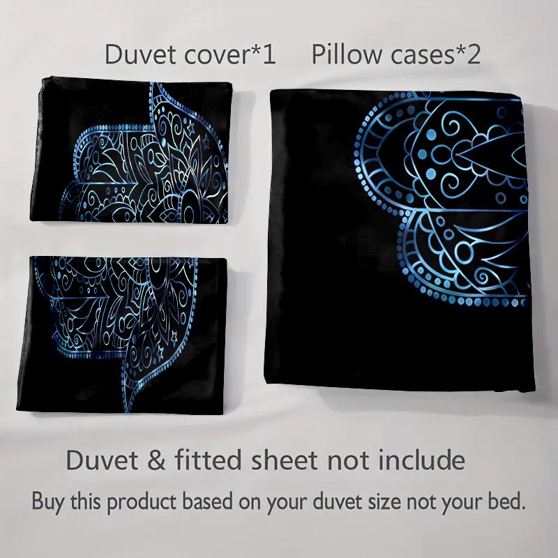 Intricate mandala hand Bedding Duvet cover sets Duvet covers Pillowcases gifts (1 * Duvet Cover 2 * Pillowcases, without duvet insert)