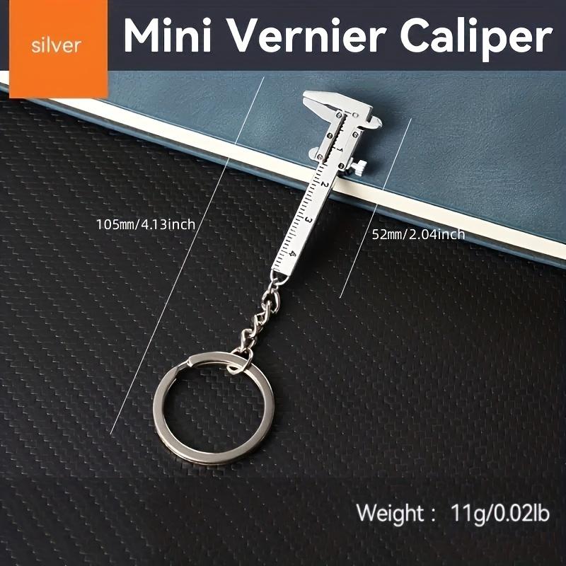 1pc Mini Portable Vernier Caliper Keychain - Dual-Scale (mm/inch) Alloy Measuring Tool, Compact Precision Instrument for Engineers, Students,