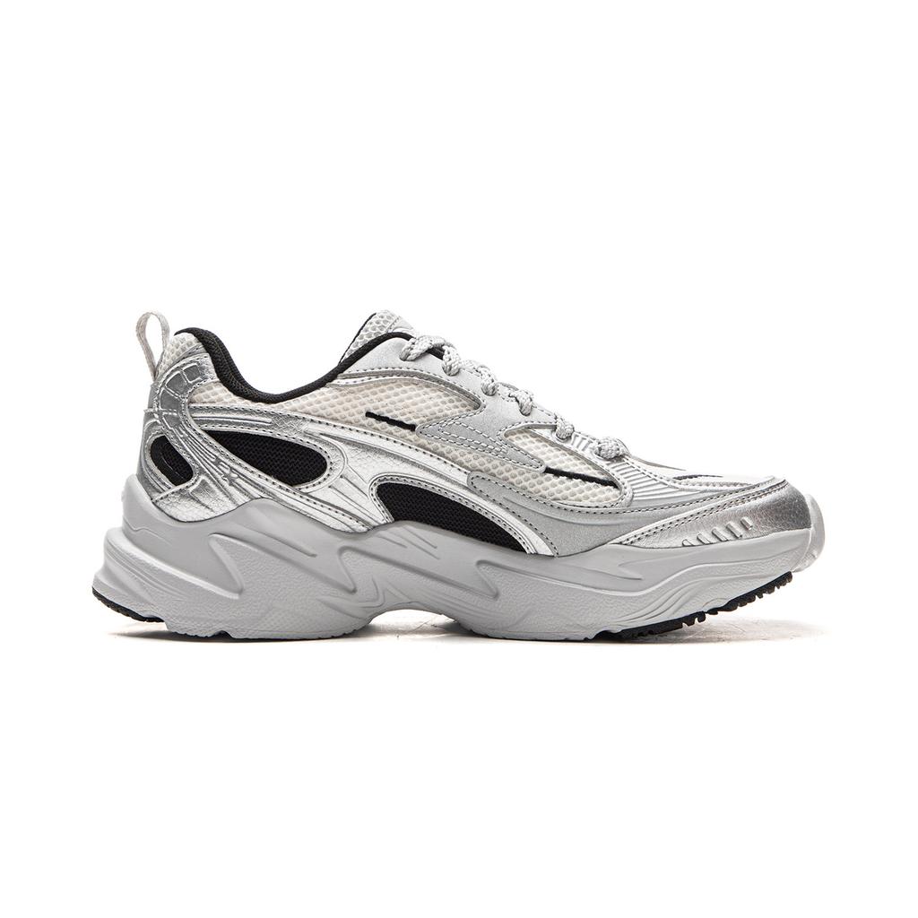 New LiNing Meteor Cushioning, Slip Resistant, Abrasion Resistant Support Low Top Casual Shoes Women's Silver AGCV358-1