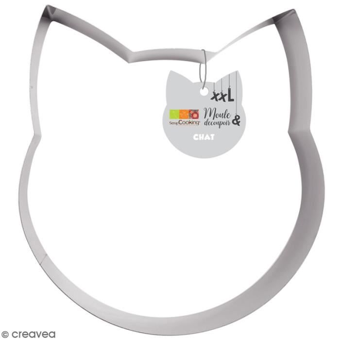 Découpoir XXL - Chat - Inox - 24 x 27 cm - Emporte-pièce - Cuisine créative