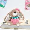 1Pcs Rabbit Keychain Doll Plush Toy Mini Couple Backpack Pendant Strawberry Rabbit Doll Decoration Gifts For Girls