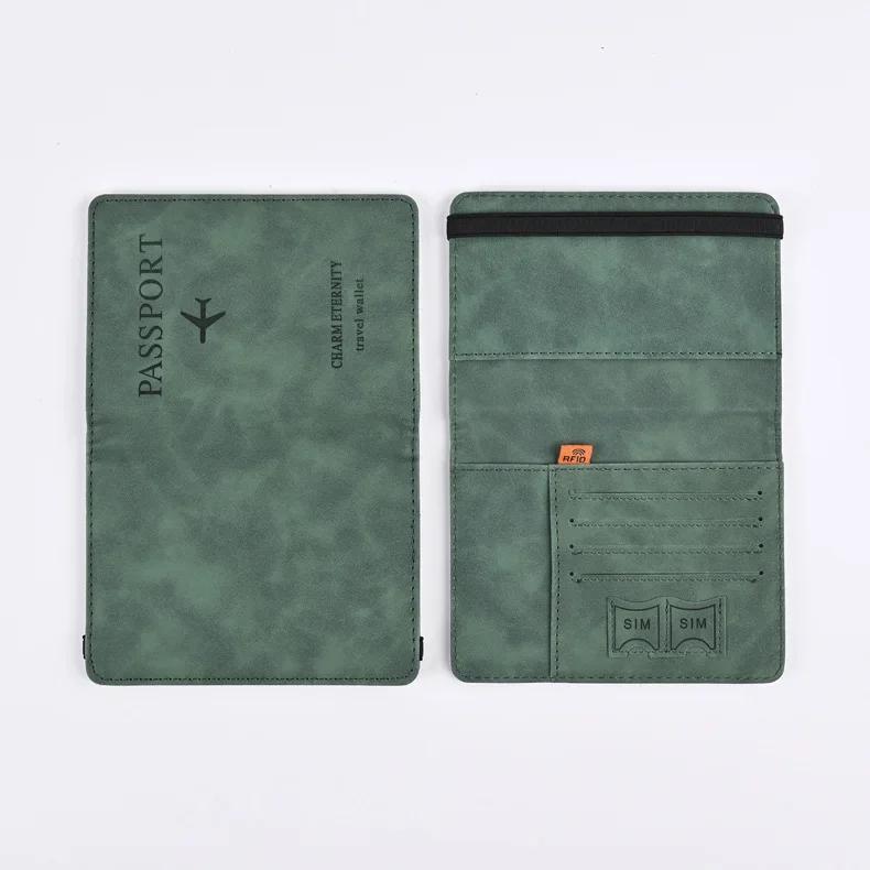 Multi-functional PU Leather Passport Purse - Hand-Carry Travel for Passport & Business Cards, Ideal Accessory for Business Trips