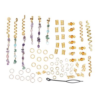 80pcs Hair Braids Dreadlock Accessories Multifunctional Crystal Rhinestone Dreadlock Accessories