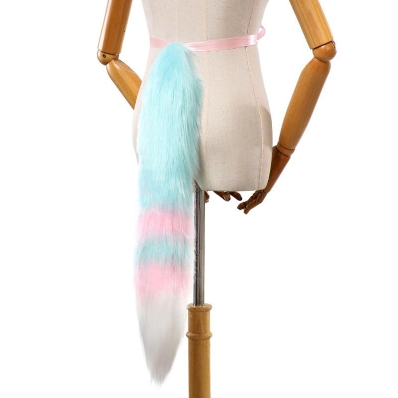 Verstellbare Lolitas Kunstpelz Schwanz Cosplays Halloween Party Kostüm Animes Requisiten