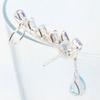 Candy Single Line Blue 10K White Earring, Teardrop, Swing, Multicolor, Gold, bc-nrsr-wg