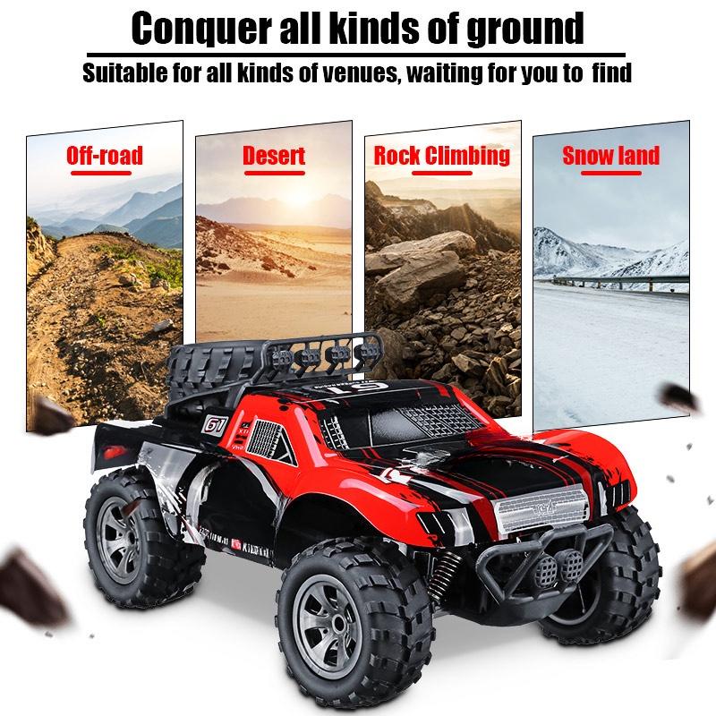 1:18 Vehicle 50 KM/H Car High Speed RC Electric Truck Off-Road Red/Grey Remote Control