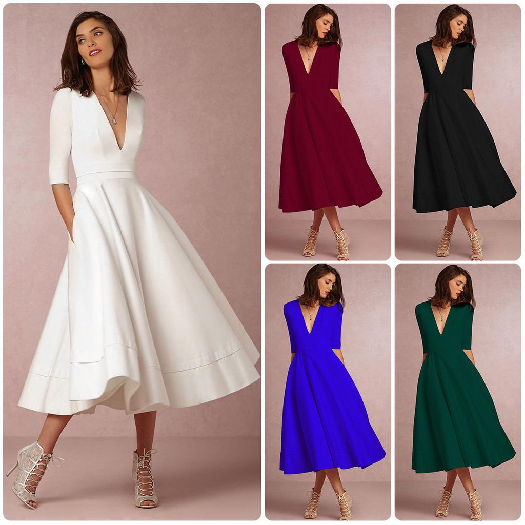Elegant Casual Knit Dress For Women With V Neckline Available In Various Colors