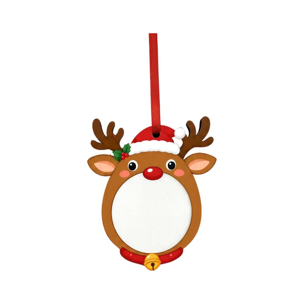 Christmas Wooden Photo Hanging Ornament for Holiday Tree and Wall Decor