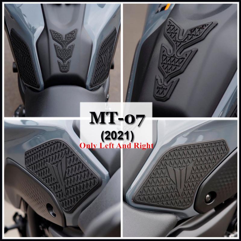 For Yamaha Mt 07 Mt07 Mt-07 2021 - Side Fuel Tank Pad Tank Pads Protector Stickers Decal Gas Knee Grip Traction Pad Tankpad