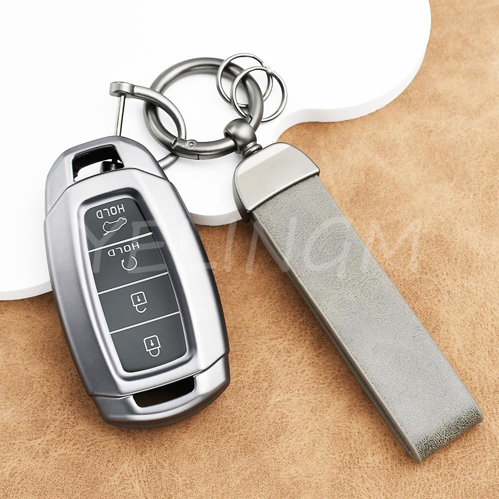 Gun Grey Tpu Protector Car Key Cover Case For Hyundai Accent Azera I30 Ix35 Kona Encino Grandeur Palisade Santa Fe Solaris