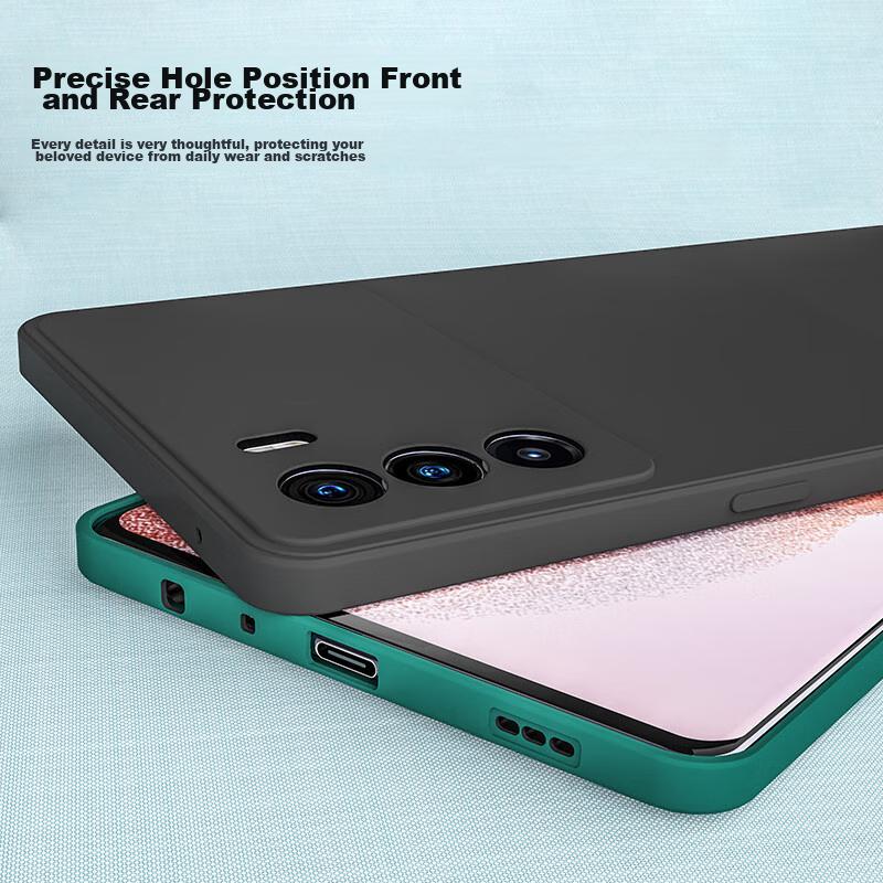 HotFire Phone Case for OPPO K9 Pro, OPPO K9 Pro Protective Cover, Full Lens Protection Upgraded Frosted Anti-Drop Silicone Soft Case - Midnight Black