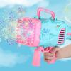 64 Holes Dinosaur Electric Bubble Gun With Light Gatling Bubble Machine Soap Bubbles Magic Bubble Blower Gun Kid Outdoor Toys