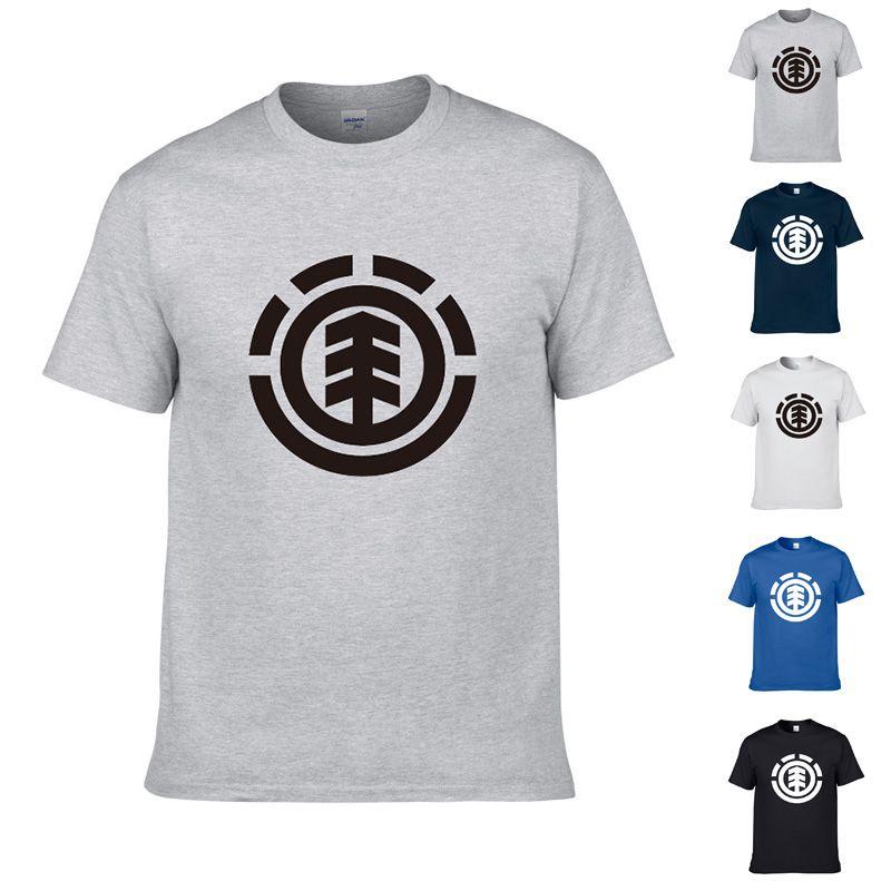 Premium Cotton Blend Short Sleeve T-shirt With Element Printing For Men Unisex