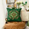 St. Patrick's Day Gold Decorative Clover Throw Pillowcase | Vintage style clover cushion cover