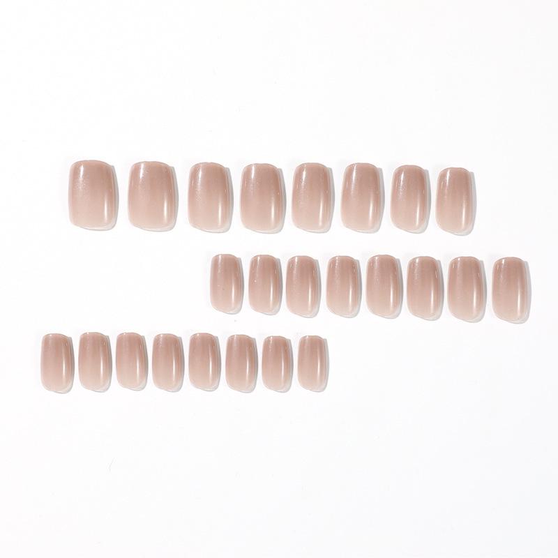 Wearable Nude Pearl Glitter Manicure: High-Quality Detachable False Nail Tips