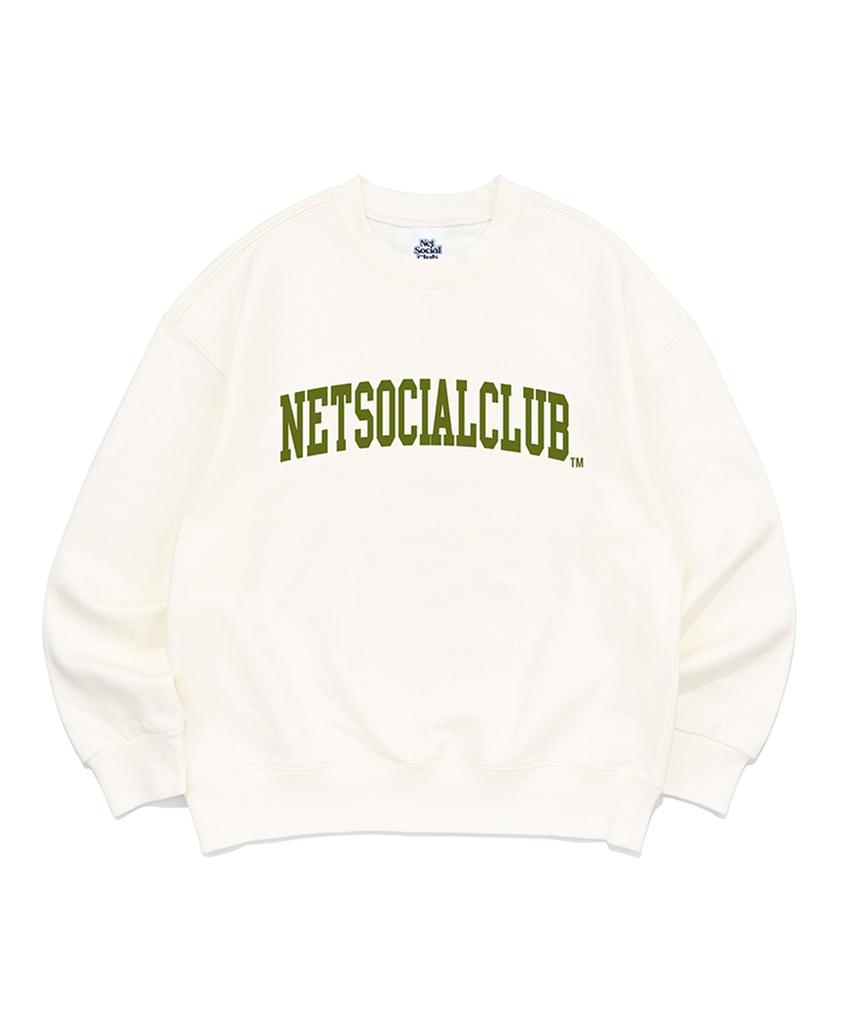 NET SOCIAL CLUB Arch Logo Sweatshirts (Ivory)