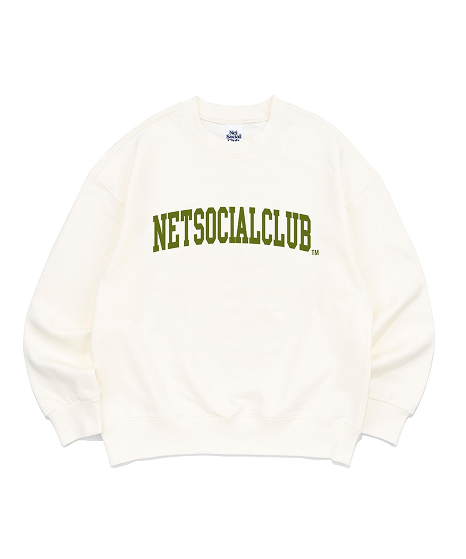 Свитшоты с логотипом-аркой Net Social Club (слоновая кость) Ivory/S