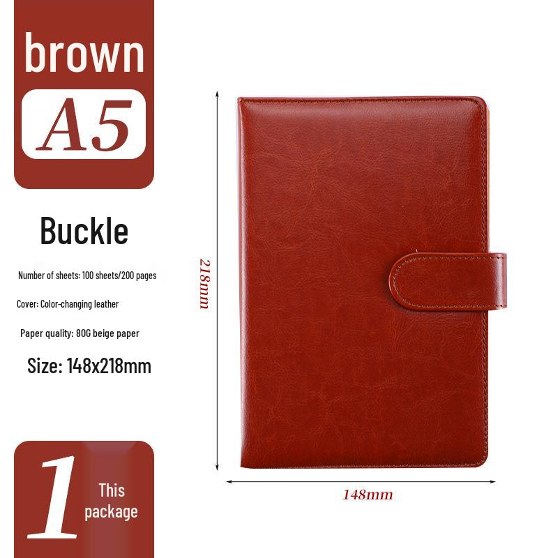 A5 Custom Imitation Leather Notebook Gift Set - Customizable Creative Journal