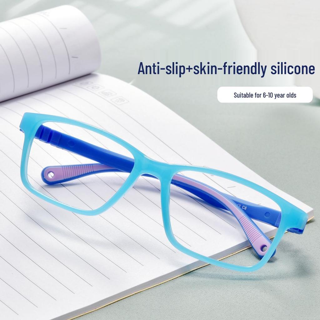 Medical Grade Myopia Control Glasses for Kids 6-10 Years - Skin-Friendly, Non-Slip Silicone Frame with Removable Temples.