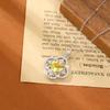 925 Sterling Silver Clover Pendant Necklace for Women, Natural Garnet/Amethyst/Citrine Crystal, Fashion Jewelry