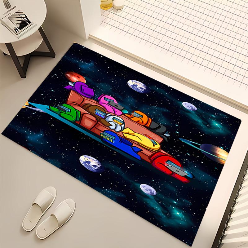 Among Us Print Area Rug - Soft,Washable Non-Slip Indoor Mat,Living Room,Home Office Decorative Rug