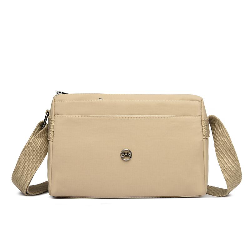 Crossbody Bag Women's Shoulder Small Bag Lightweight Horizontal Multi-Layer Pocket Nylon Bag Mother Bag