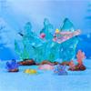 HyzaPhix Miniature Aquarium Fish Tank Dolphin Whale Shark Seashell Marine Life Set of 16 Cute Mini Figurines Fish Figures Decorative Objects Scenery