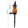 Outdoor Halloween Ghosts Pathway Light Waterproof Solar Pumpkin Stake Light for Christmas Halloween Party Decoration Night Light
