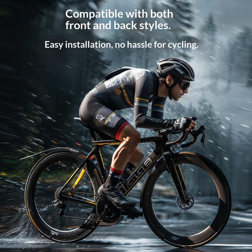 ENLEE Road Car Fender, Melon Car Gravel Bike Quick Dismantling Extended Gear Rain Board Adjustable 700C Mud Removal