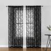 1pc Floral Embroidery Lace Curtain Vintage Flower Tulle Ruffle Sheer Curtain Panel Sweet Romantic Bedroom Window Decor Drapes