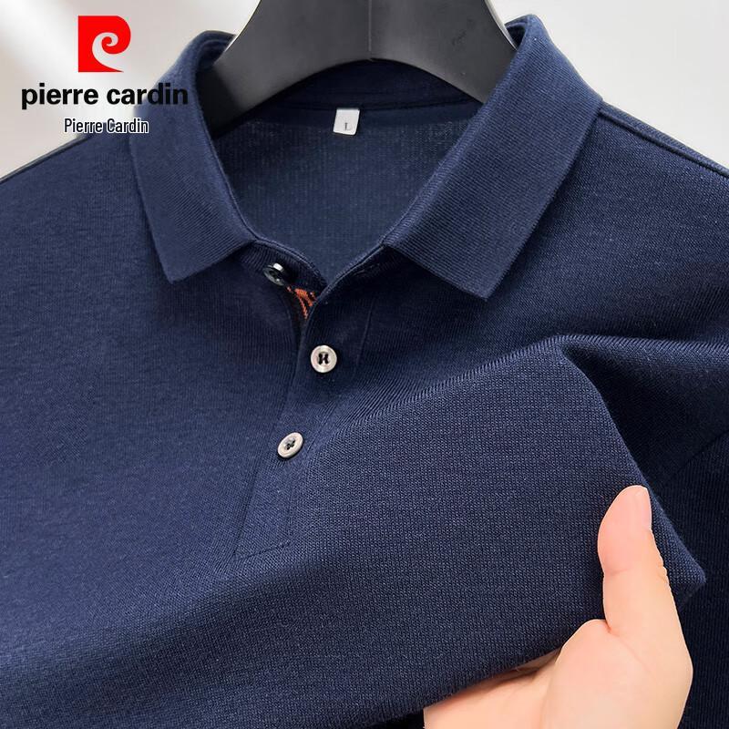 Pierre Cardin Men's Long-Sleeve Cashmere Silk Blend Polo Shirt