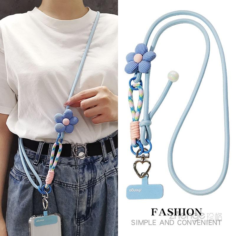 Women Crossbody Adjustable Neck Wrist Woven Phone Strap For Outdoor Travel Hiking
